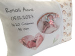 Atelier MiaMia birth pillow - name pillow with embroidery - panel - photo