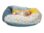 Atelier MiaMia beanbag per bambini beanbag baby cuscino edizione limitata blu, gufi